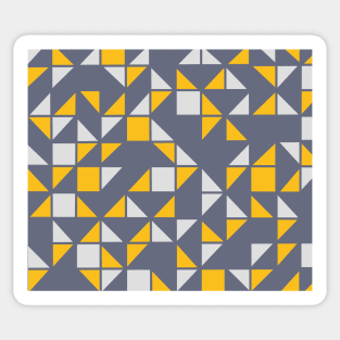 Geometric Pattern in Mustard Yellow and Grey Sticker